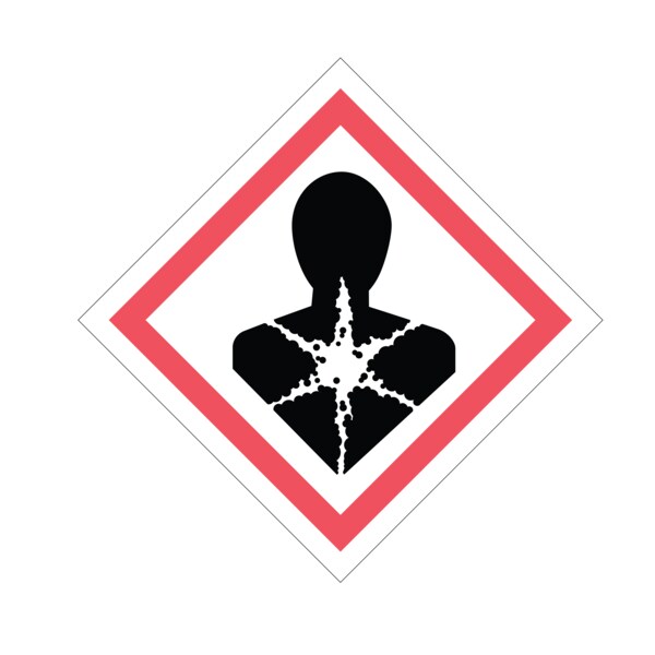 GHS Pictogram Label - Health Hazards w/Laminate 10" x 10"